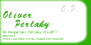 oliver perlaky business card